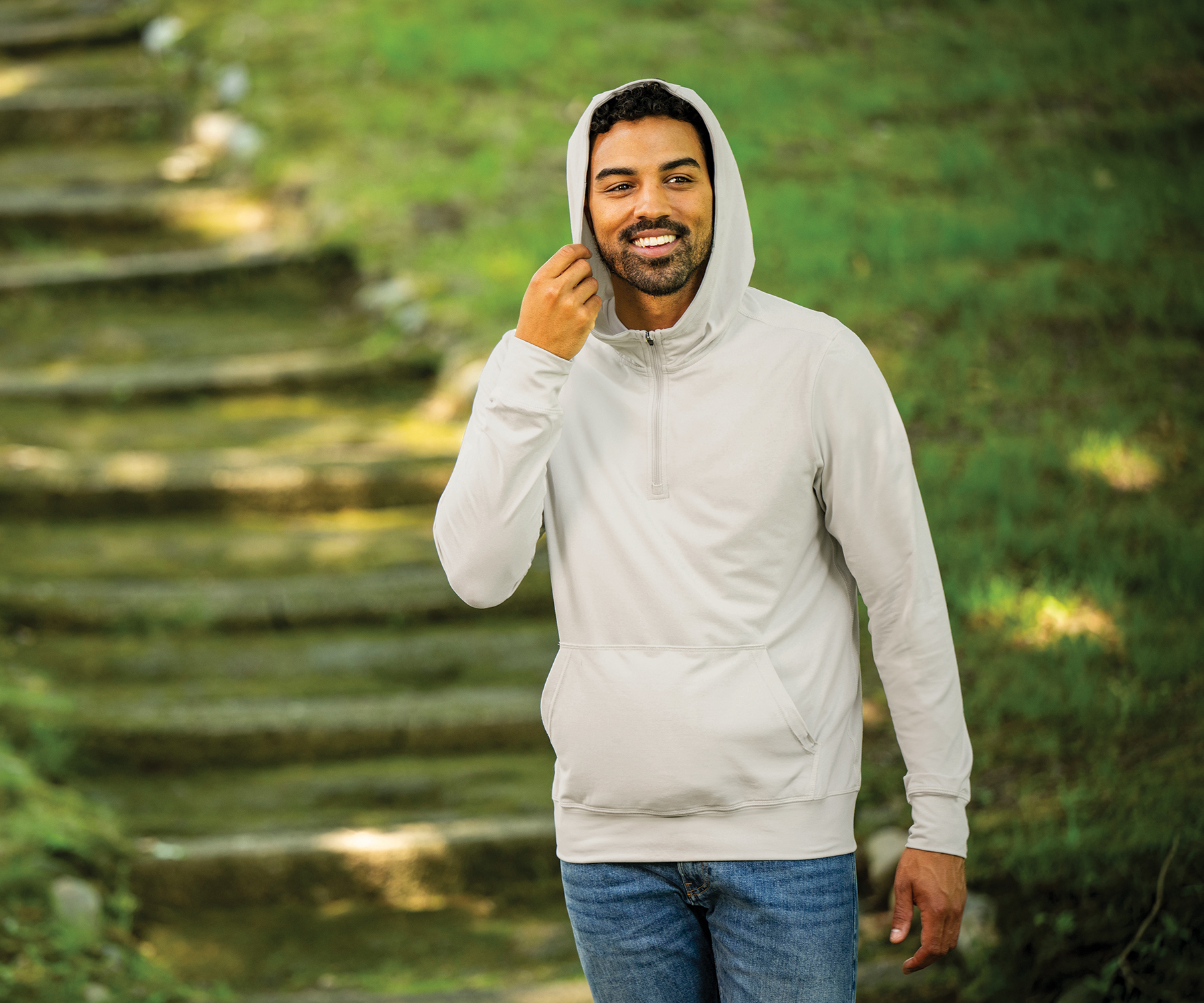 Men's Pulse Performance Quarter Zip Hoodie, custom hoodie or sweatshirt with logo imprint 39