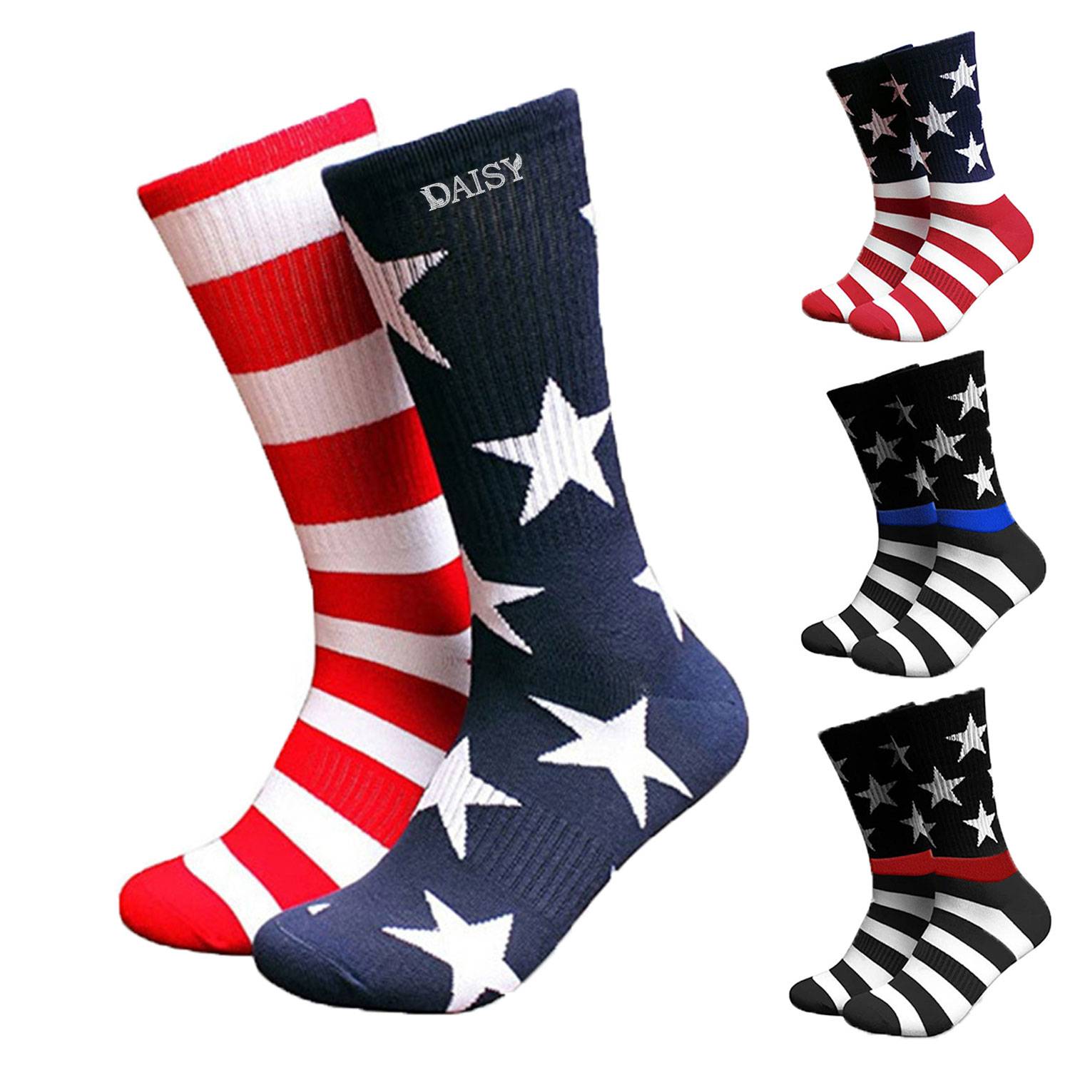 Unisex Cotton American Flag Socks 2