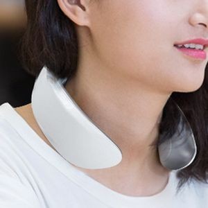 White Electric Neck Massager With Magnetic Electrode Pads 7