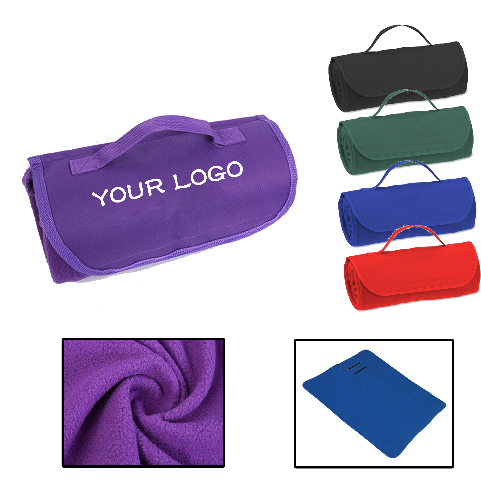 MOQ 20 PCS Promotional Rollable Throw Blanket 2