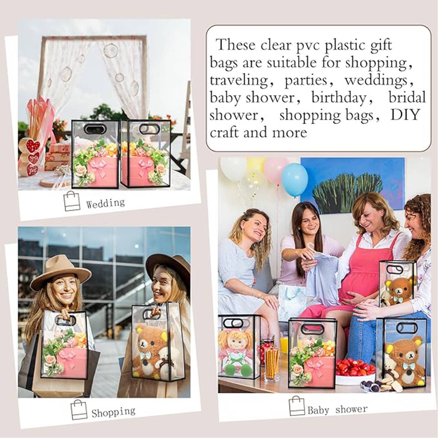Transparent Clear Frosted Die Cut Pp Tote Bag 7