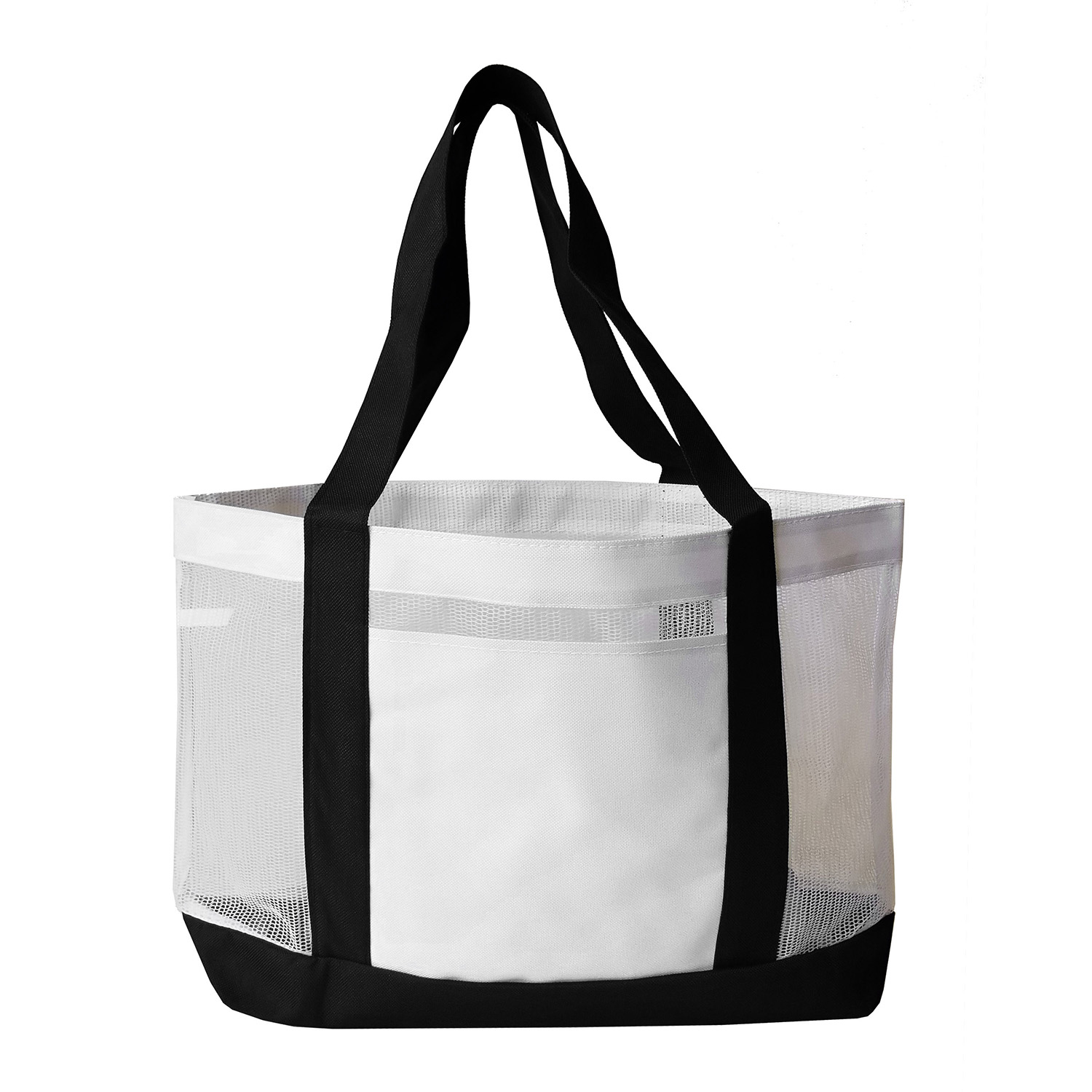 Color Trim Mesh Open Tote 5