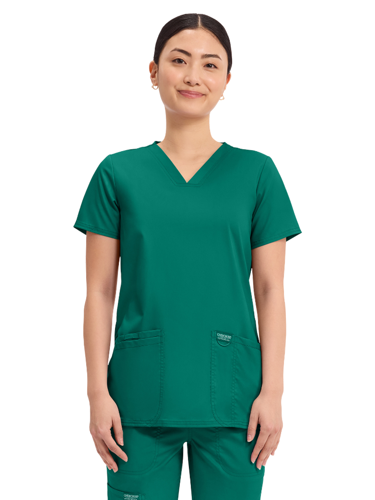 Cherokee - Workwear Revolution - Women's 3-Pocket V-Neck Top 17