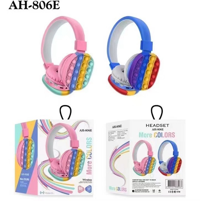 Head-mounted Unicorn Silicone AH-806E Wireless Decompression Bluetooth Stereo Earphone/Microphone 2