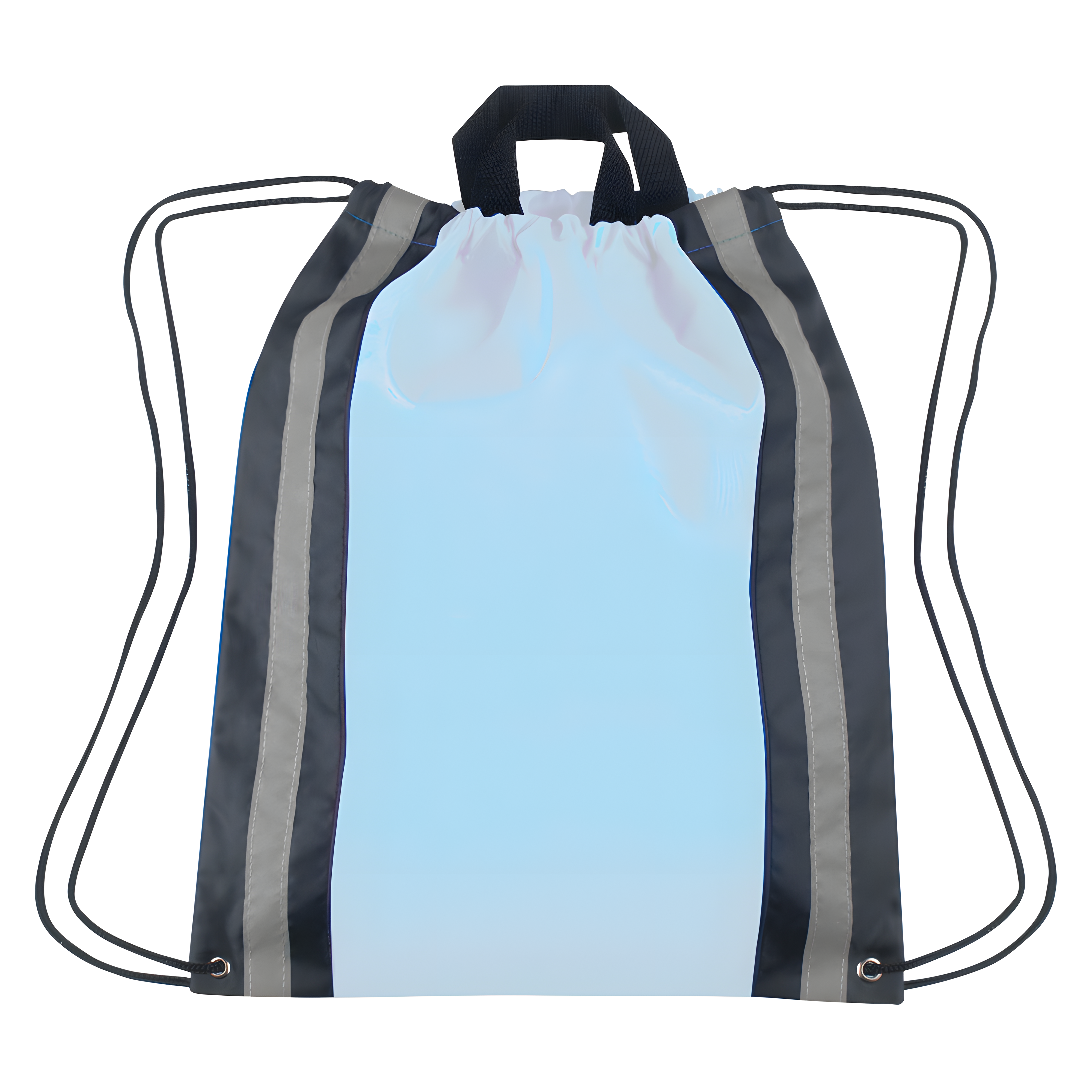 Vertical Reflective Drawstring Backpack Tote 13