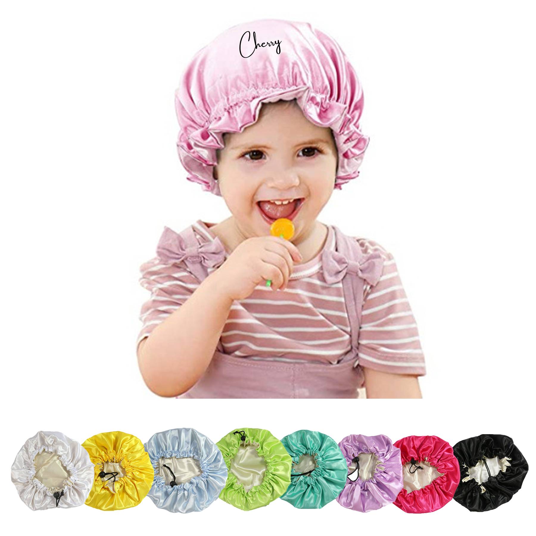 Children's Silk Satin Sleep Hat 1