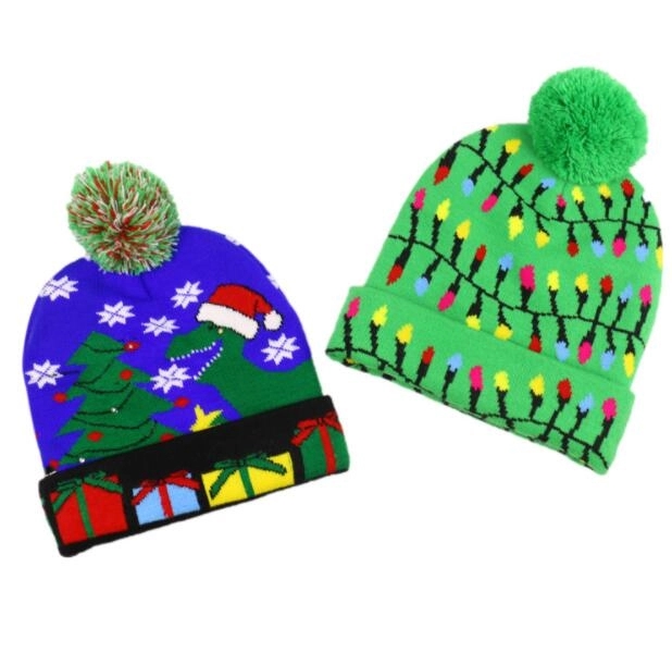 LED Knitted Christmas Beanie 3