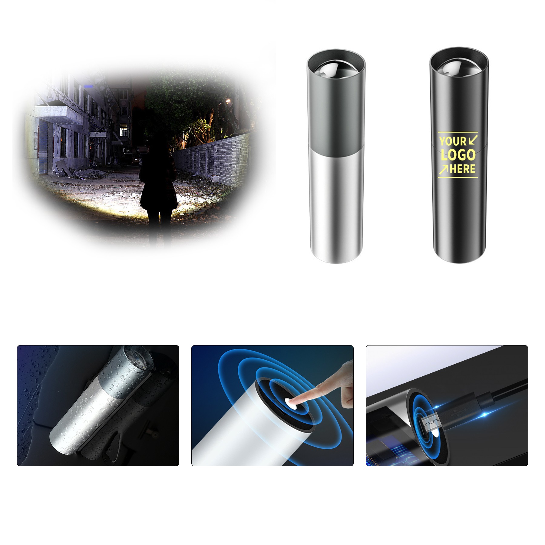 Zoom Bright Light Mini Flashlight