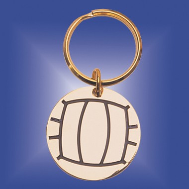 GOLD PLATED VOLLEYBALL KEYRING 2