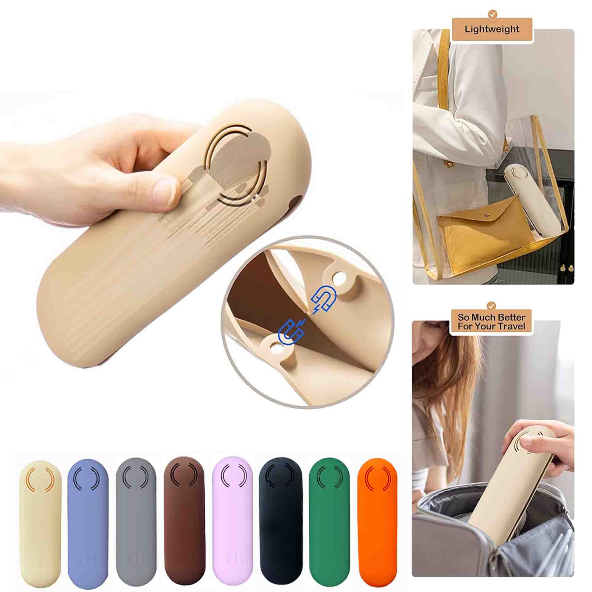 Magnetic Closure Silicone Makeup Brush Holder 2