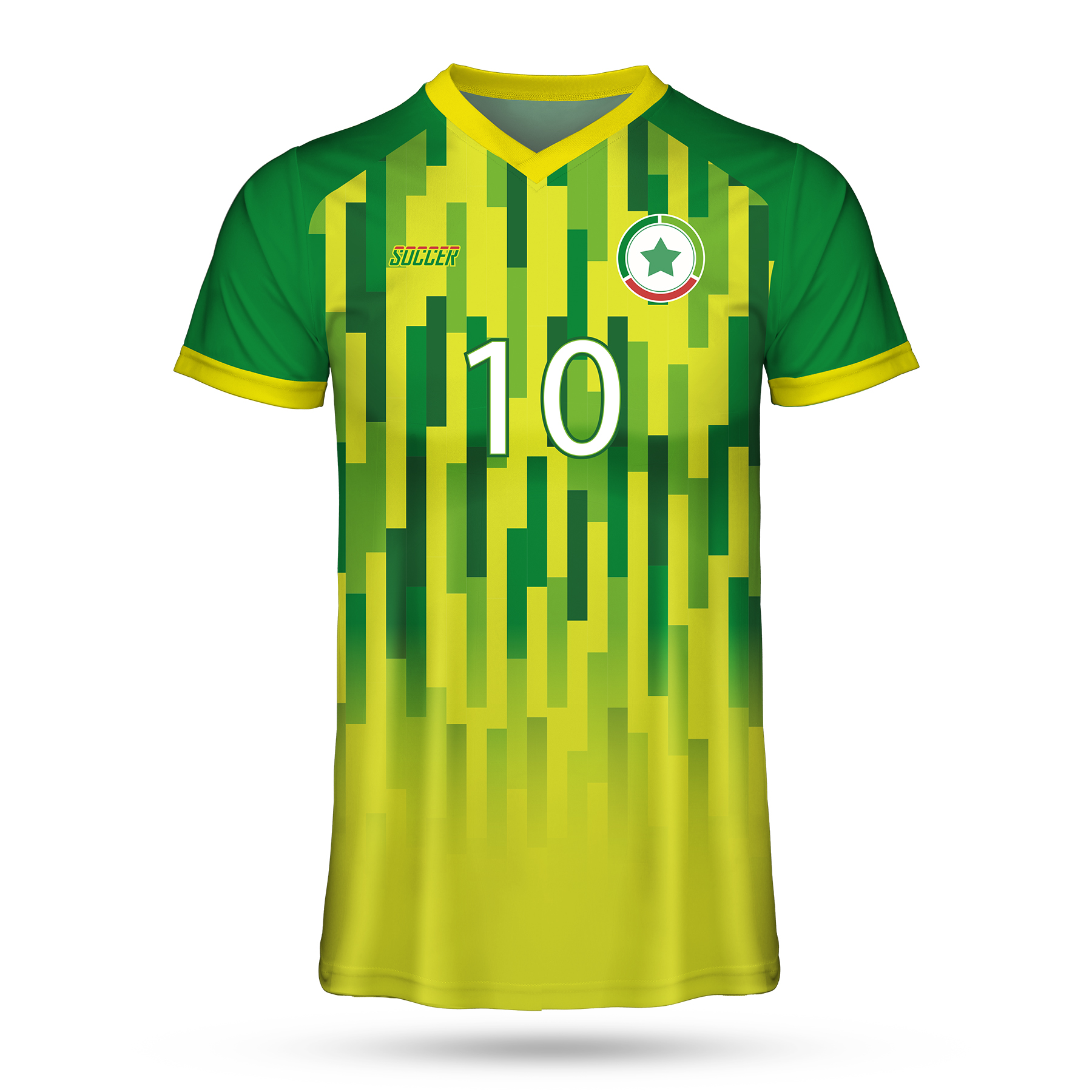 Custom Performance Personalized Rib Neck Soccer Jersey (Full Color Dye Sublimated) 1