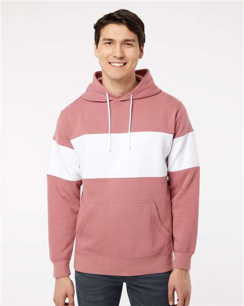 Unisex Classic Fleece Colorblocked Hooded Sweatshirt - 22709 12