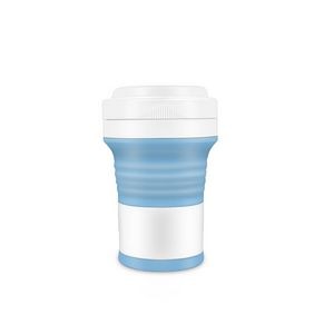 550ml Silicone Collapsible Cup With Straw And Carabiner 19