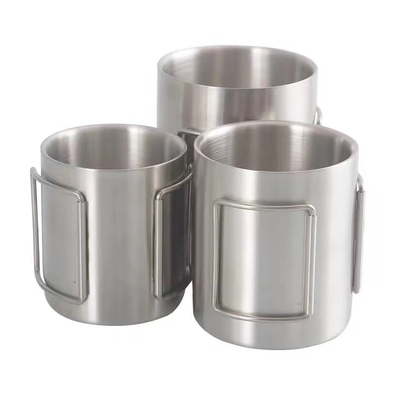 304 Stainless Steel Mug& Outdoor Camping Storage Folding 5
