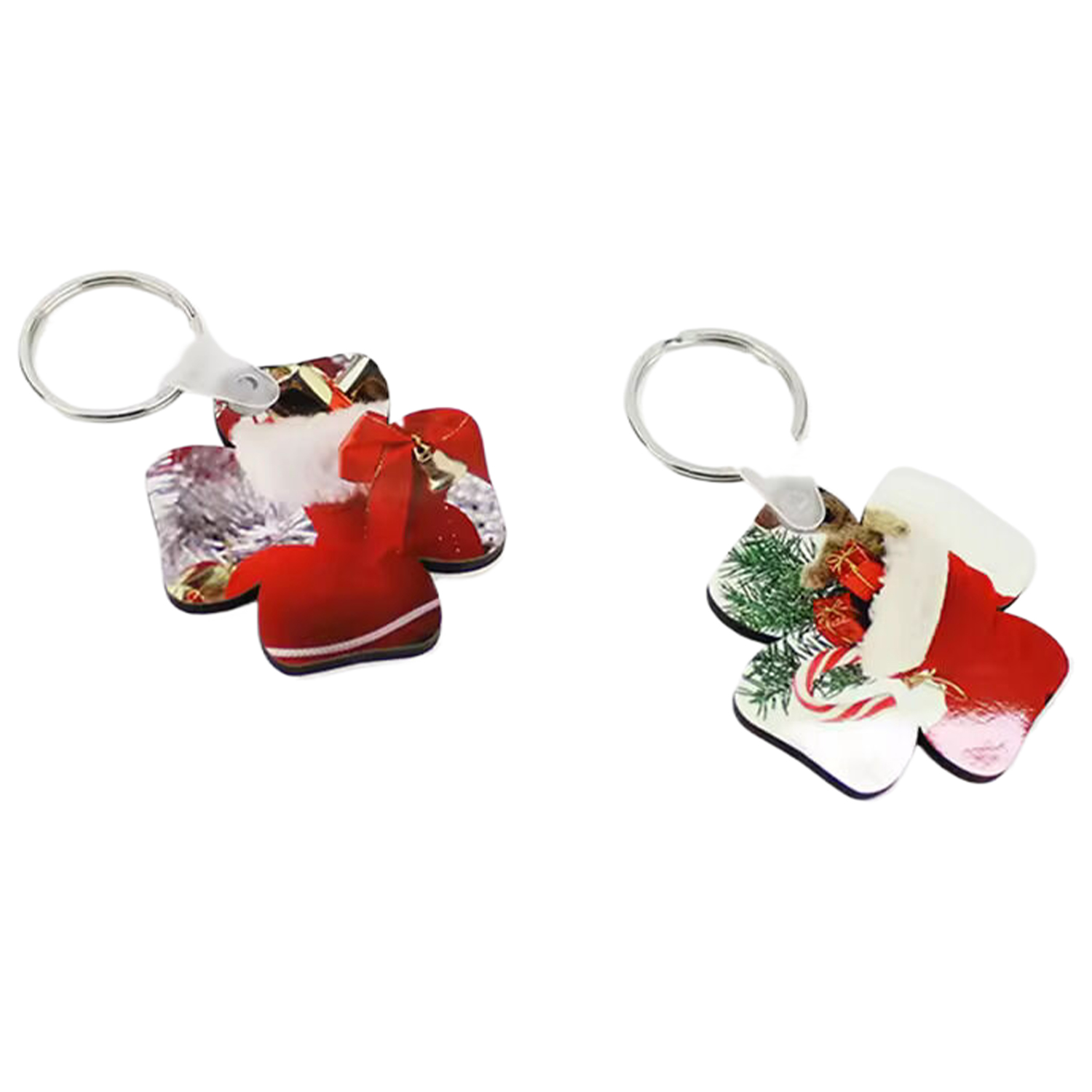Flower Shaped Sublimation MDF Keychain 5