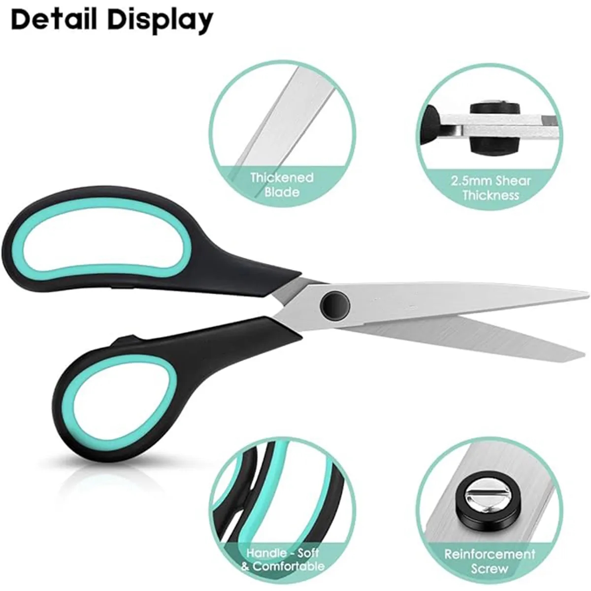 Sharp Blade Comfort-Grip Handle Multipurpose Scissors 4