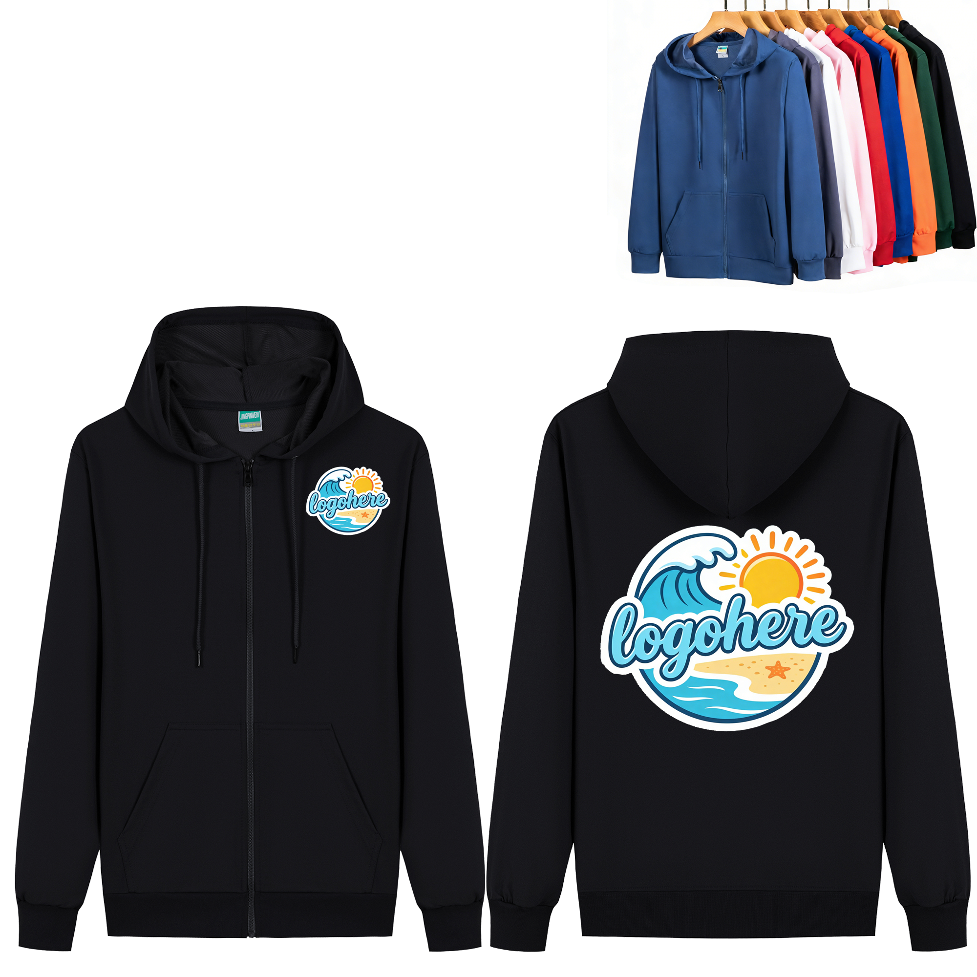 Pullover Hoodie Unisex Oversized, custom hoodie or sweatshirt with logo imprint 2