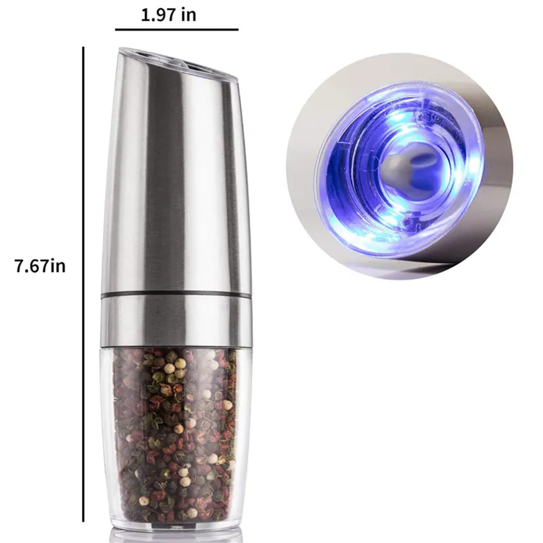Gravity Electric Salt and Pepper Grinder Set 4