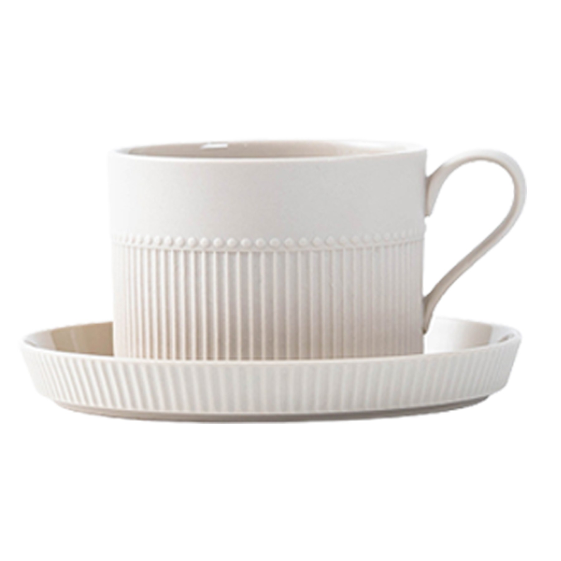 8.45Oz Ceramic Coffee Cup W/ Saucer 5