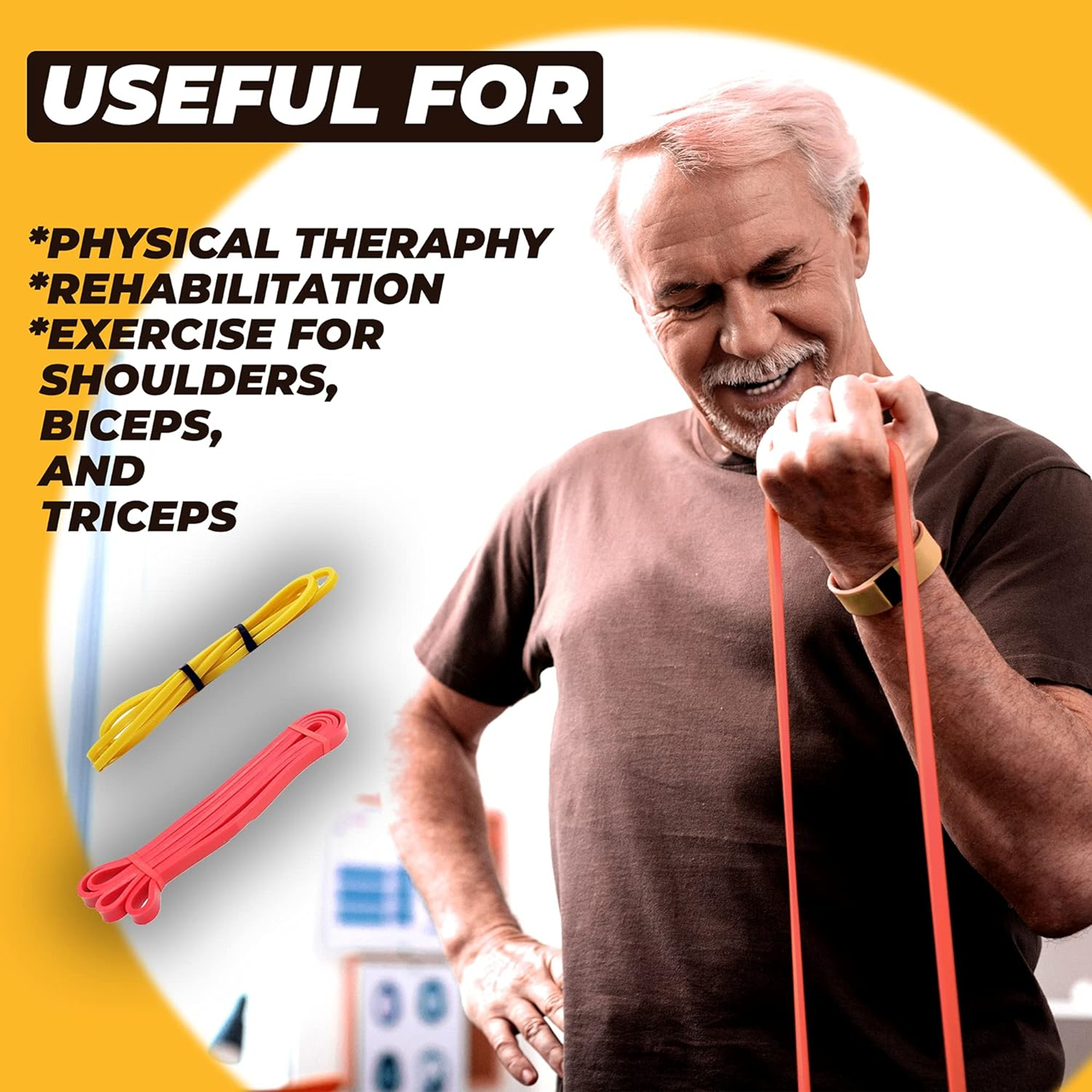 Resistance Stretch Loop Band 15Ibs Yellow 4
