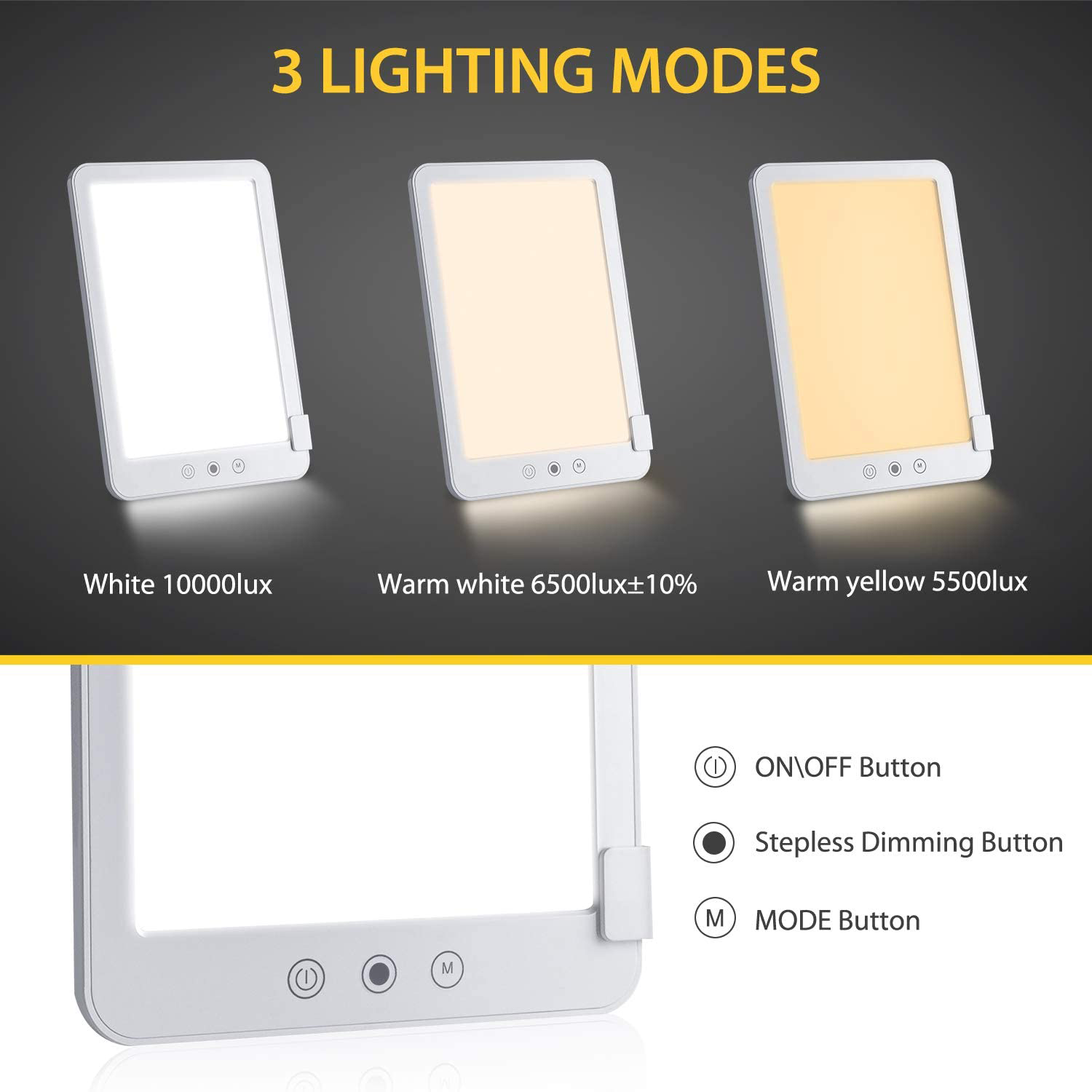 SAD Natural Light Physiotherapy Lamp LED Emotional Photother 3