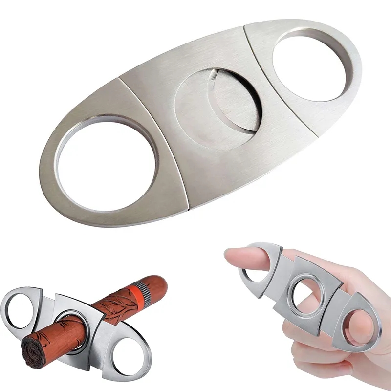 Stainless Steel Double Blade Cigar Cutter 1