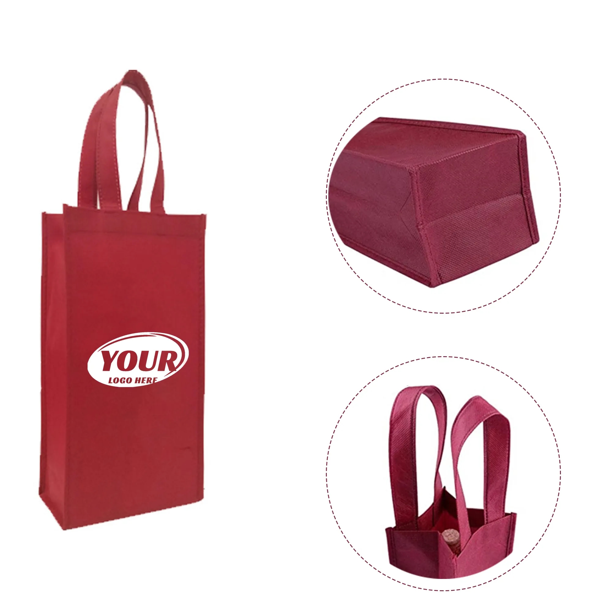 Non-Woven Single Wine Bottle Bag