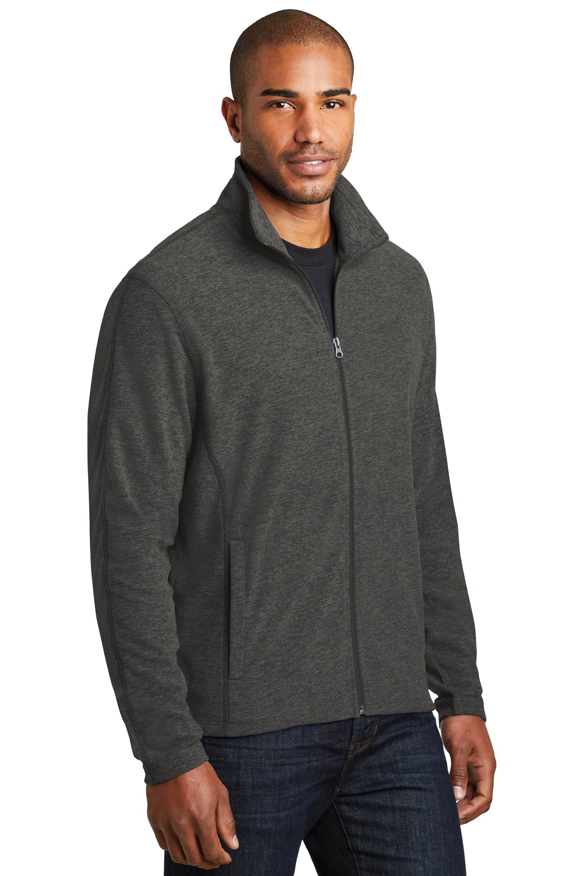 Heather Microfleece Full-Zip Jacket