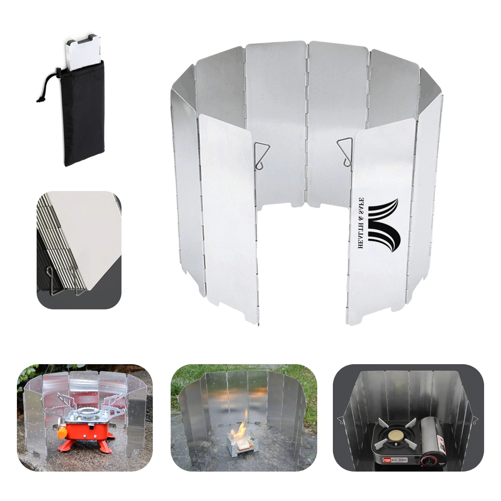 10 Piece Outdoor Camping Bbq Windshield 3