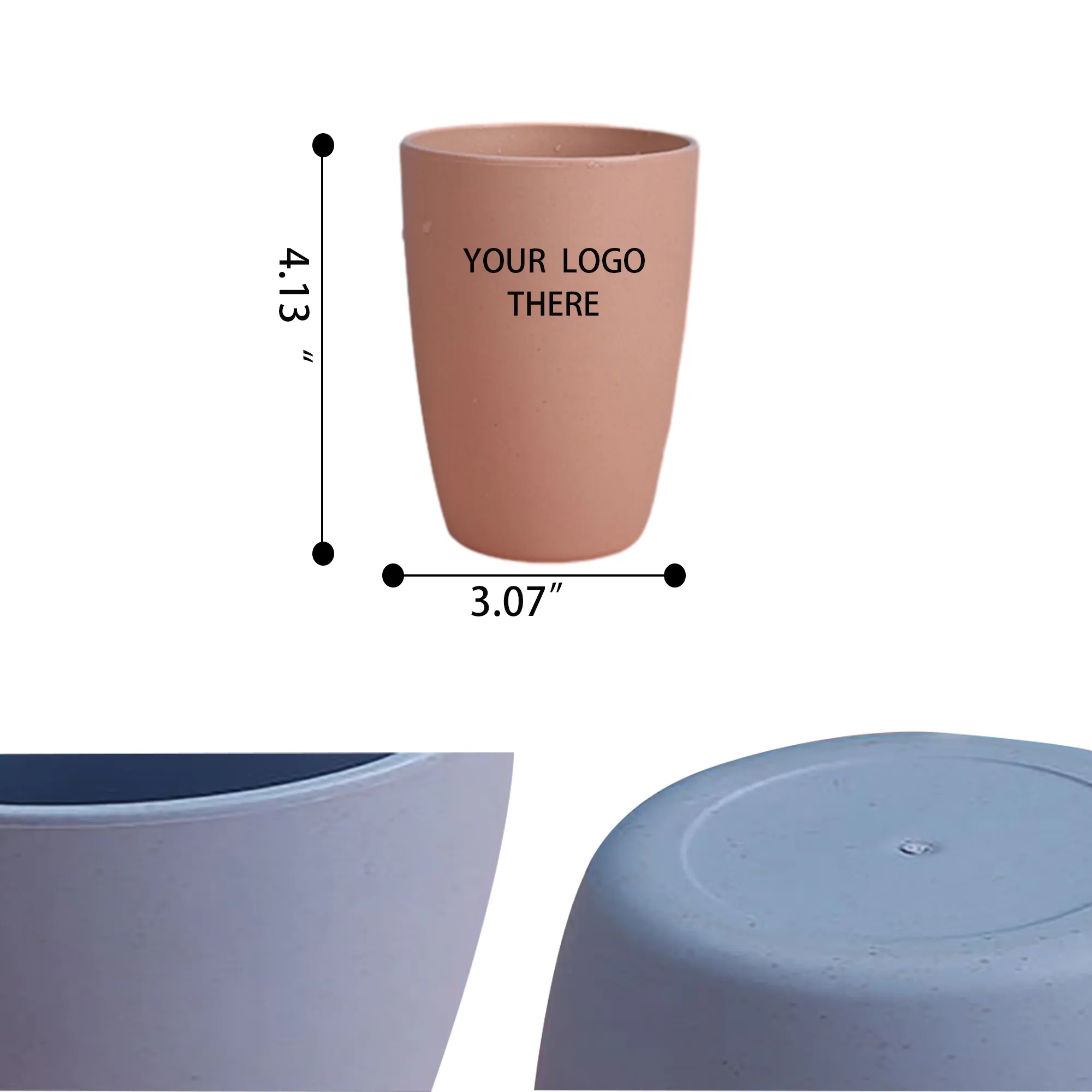 11.8Oz. Multifunction Coffee Wheat Straw Cup Mouthwash Mugs 4
