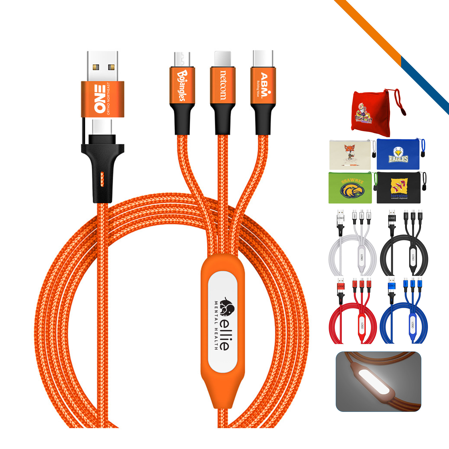 Zelloy 5in1 Light Up Charging Cable 3