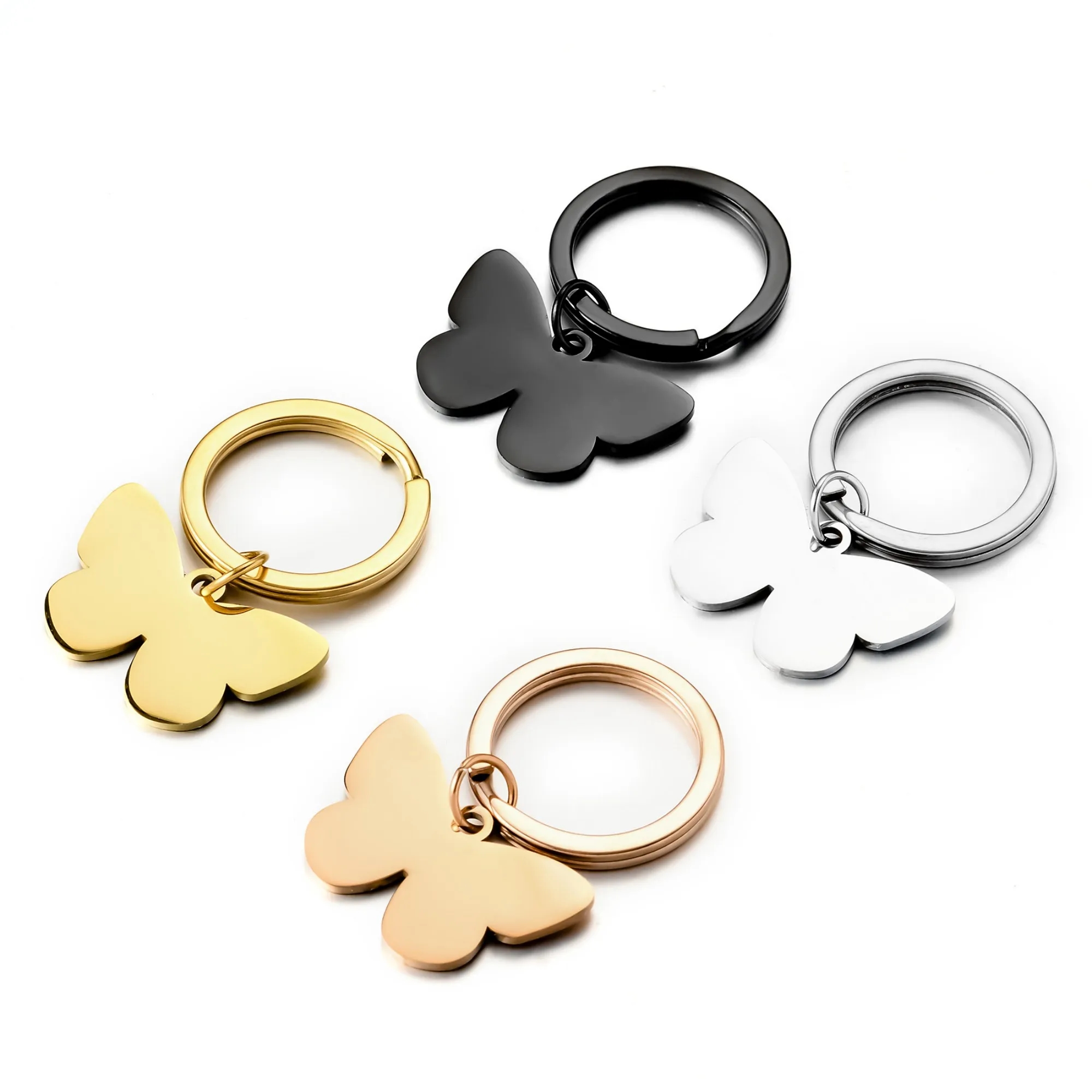 Stainless Steel Metal Keychain Laser Pendant 7