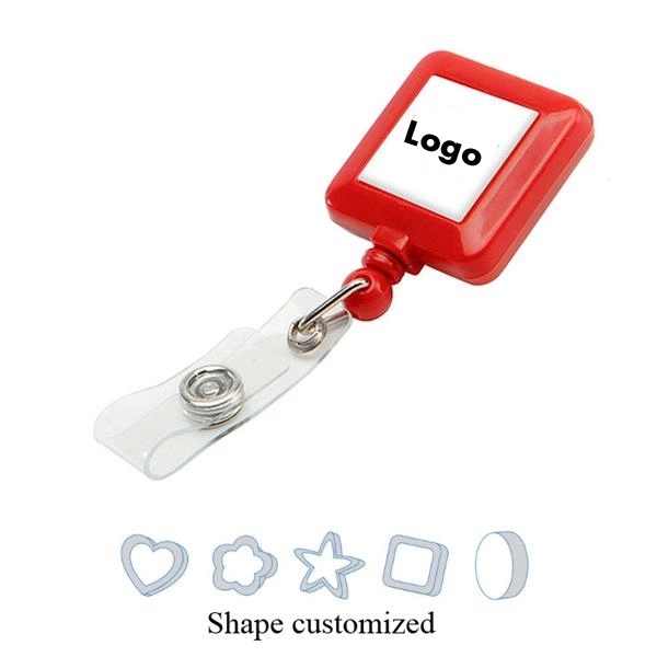 Plastic Retractable Square Badge Reel 3