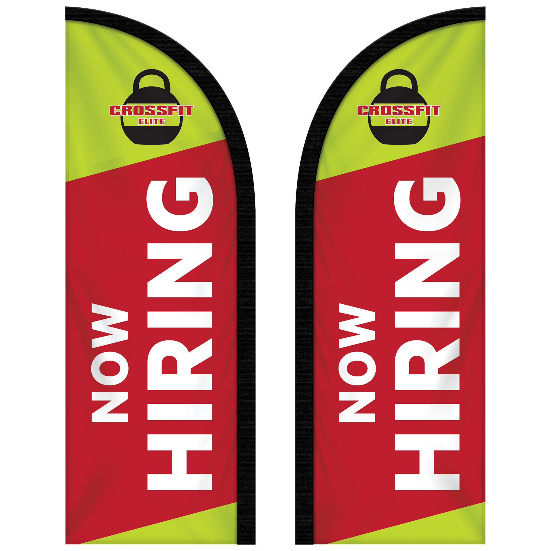 6' Double Sided Custom Portable Half Drop Banners 6