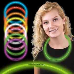 Green 22" Superior Single Color Light up Glow Necklace