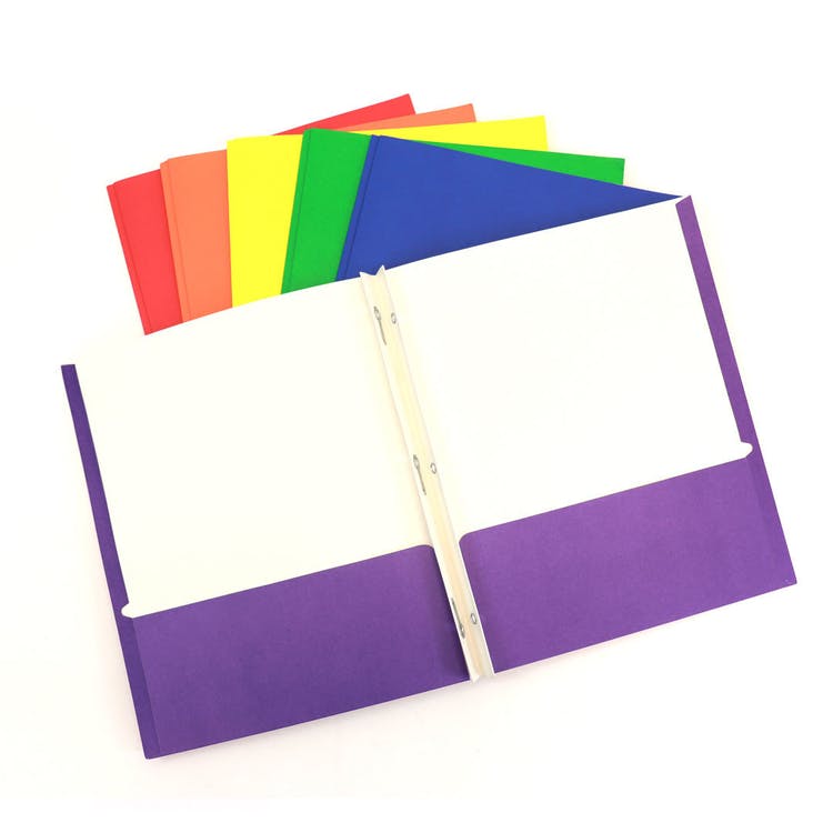 BigBox Two Pocket Prong Folders Assorted 1