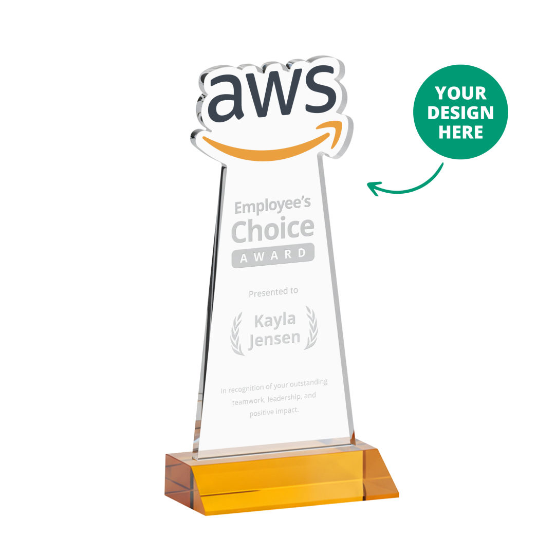 EdgeCraft Award on Mitered Base - Amber (via Air)