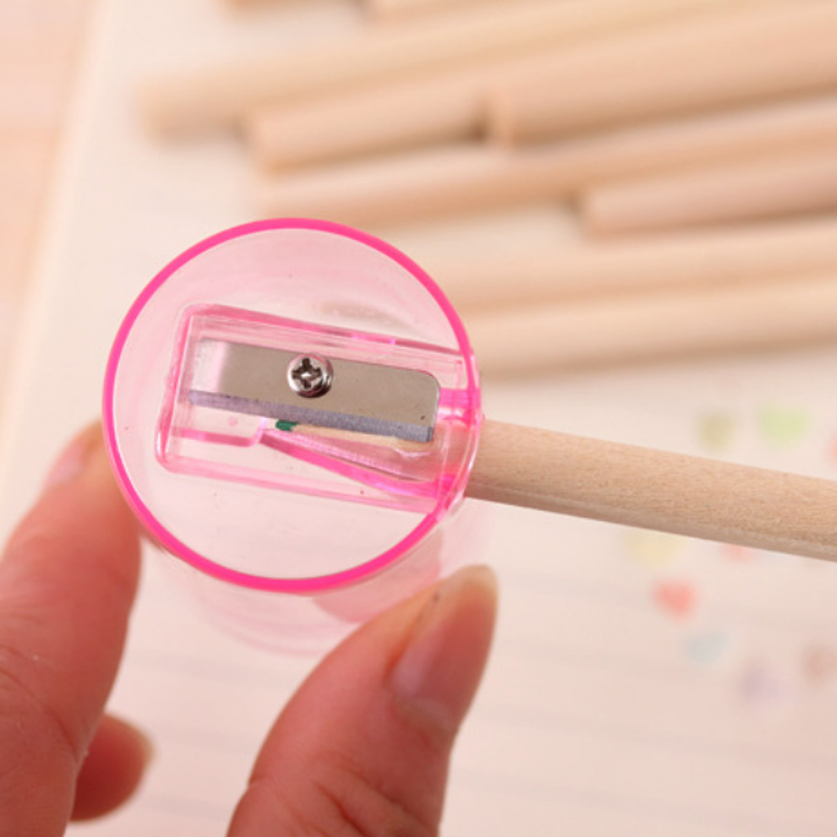 12 Pack Colored Pencil Set in Kraft Tube with Sharpener 2