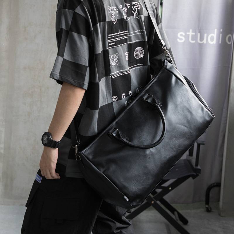 PU Leather Travel Duffle Weekender Bag 2