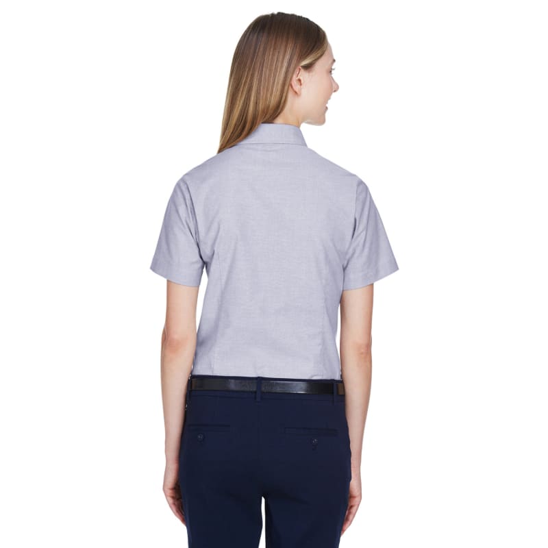 Harriton Ladies' Short-Sleeve Oxford With Stain-Release 9