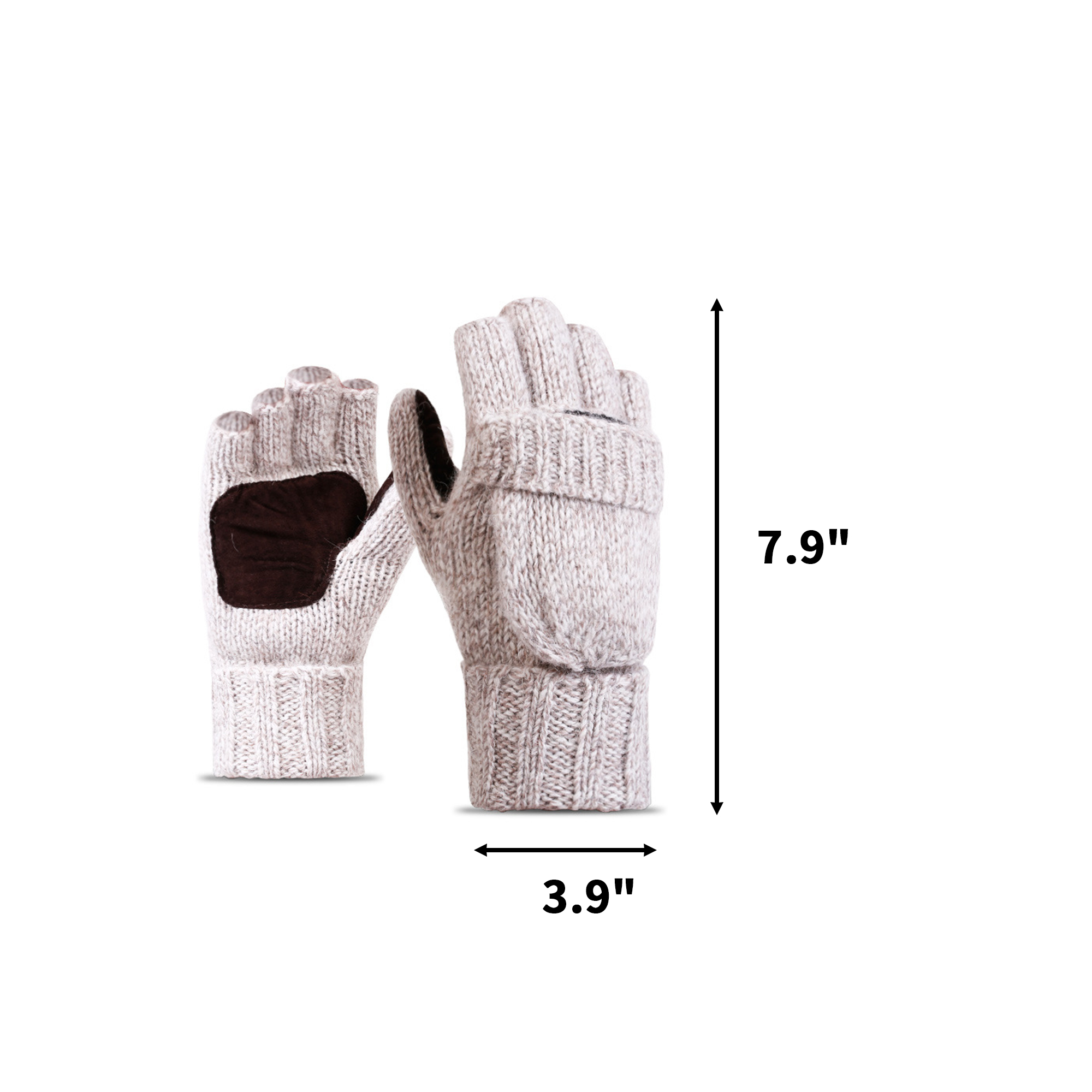 Convertible Finger Knit Mitten Glove 3