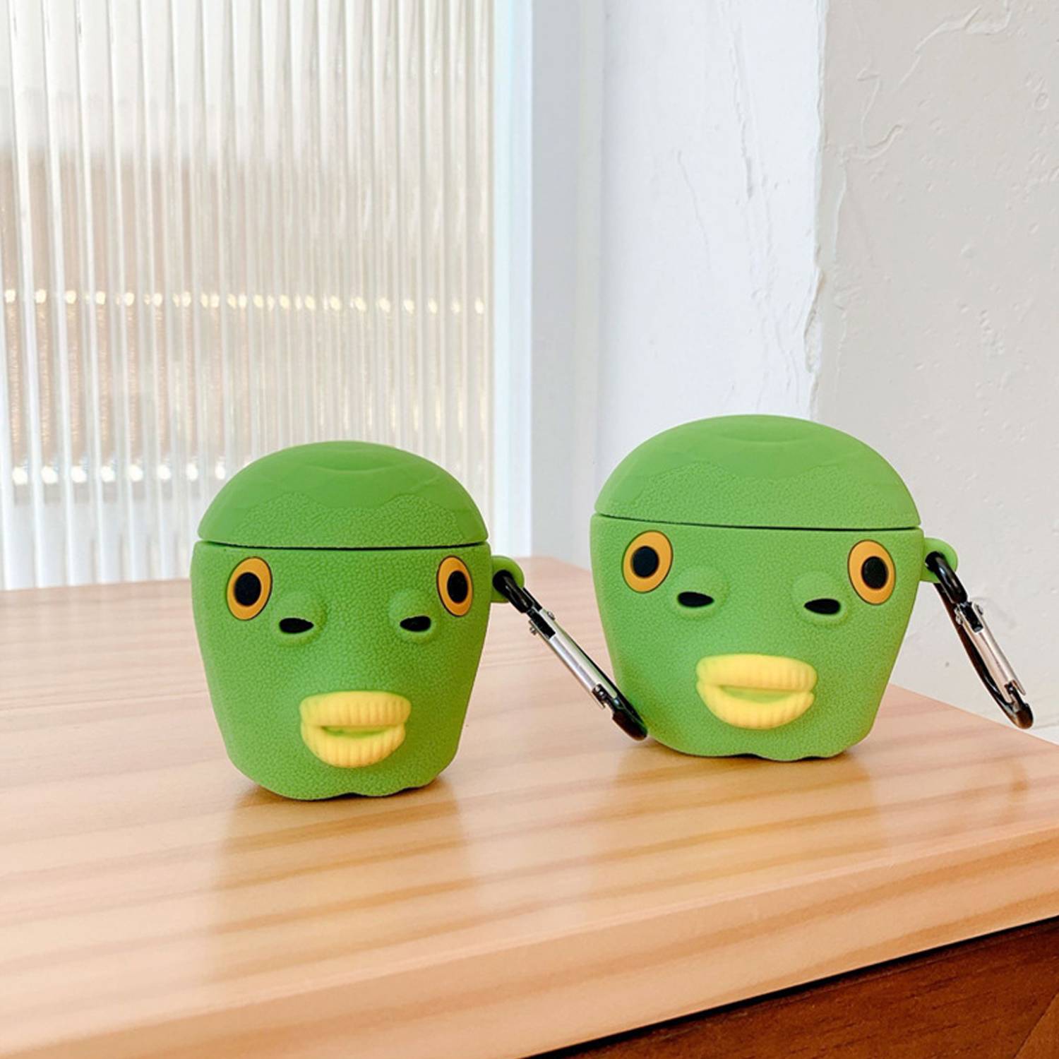 Green Fish Man Cartoon Apple Airpods Case 4