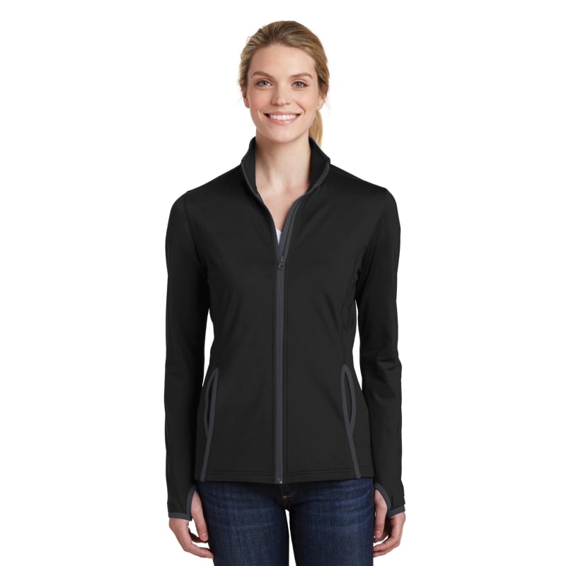 Sport-Tek Women's Sport-Wick Stretch Contrast Full-Zip Jacket. 51