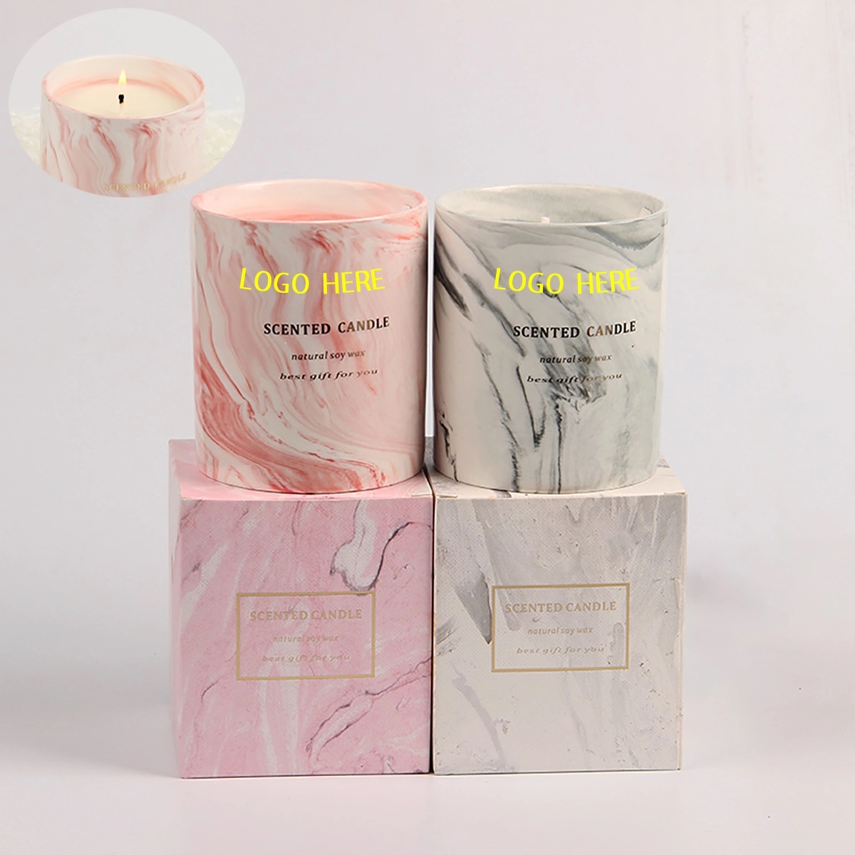 Marble Ceramic Cup Aromatherapy Candle 1