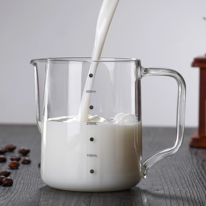 10/16 OZ. Glass Milk Frothing Pitcher Cup - Latte Art 9