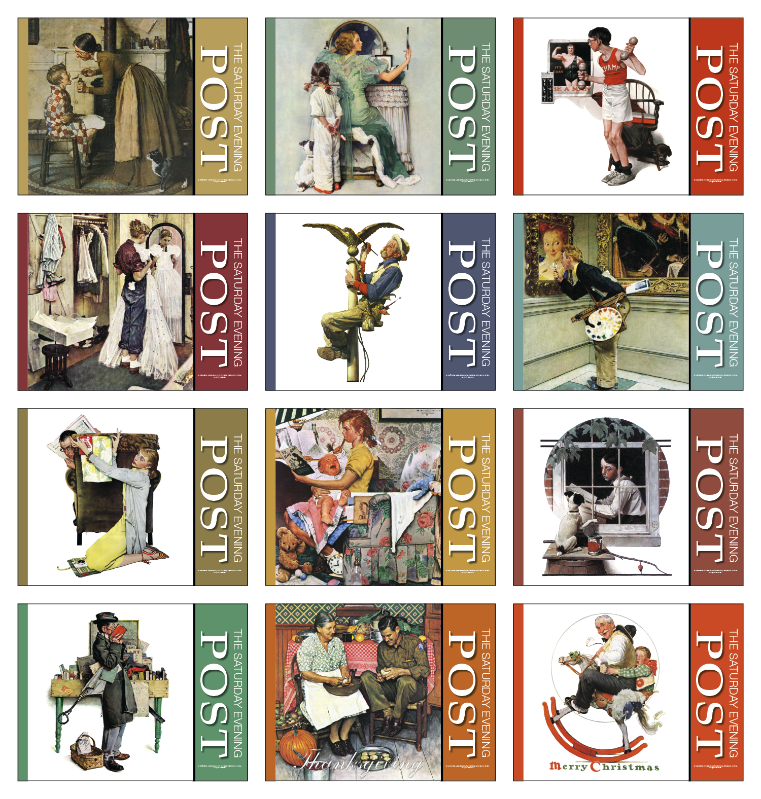 HotLine® Products Saturday Evening Post Appointment Calendar - Spiral 10