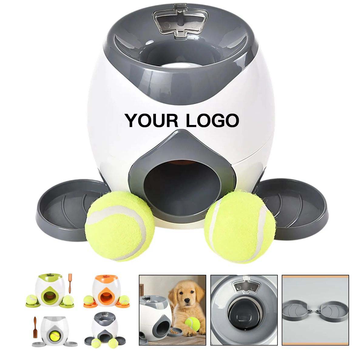 Compact Pet Ball Thrower with Two Balls 2