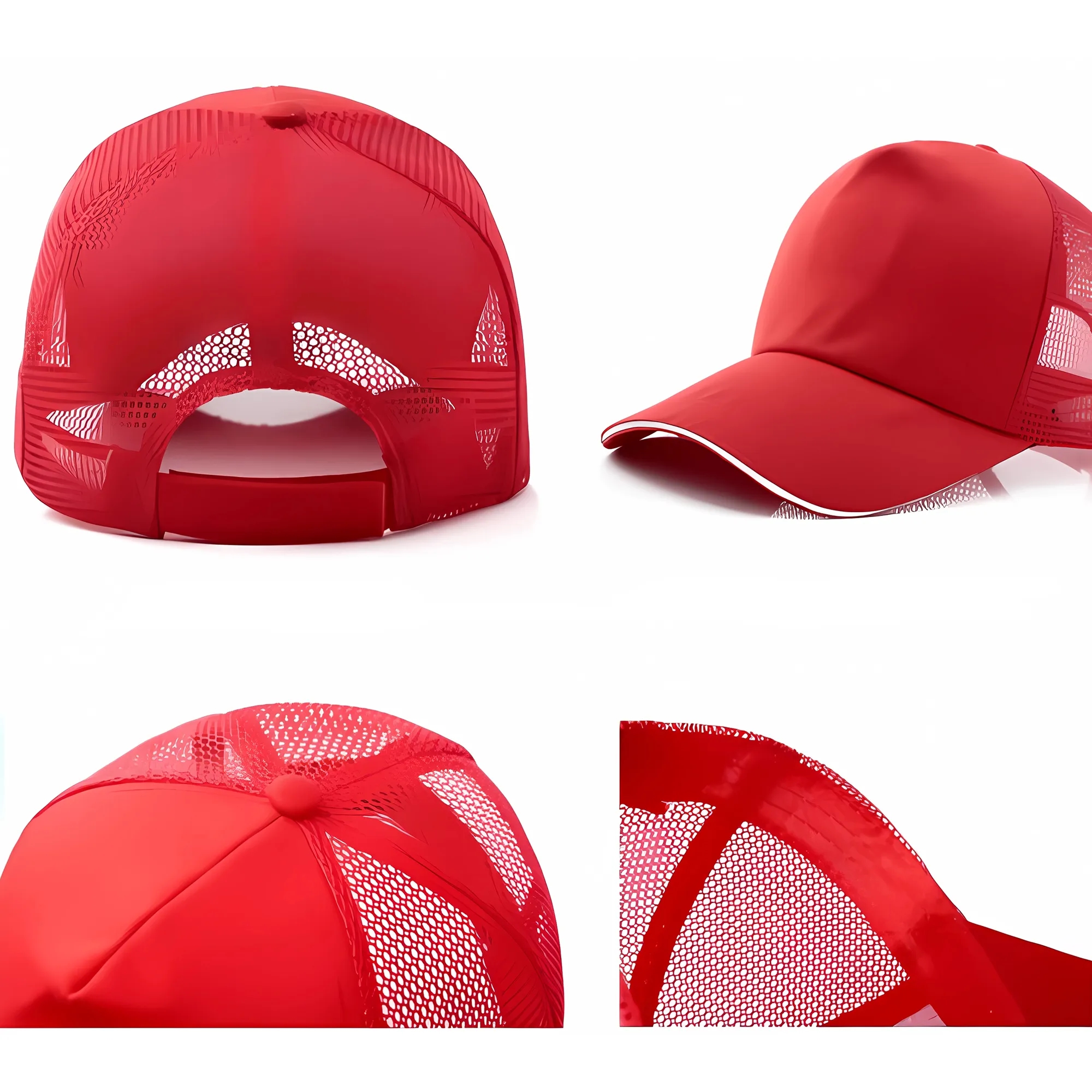 MOQ100 Cotton Breathable Mesh Baseball Caps Trucker Hat 1