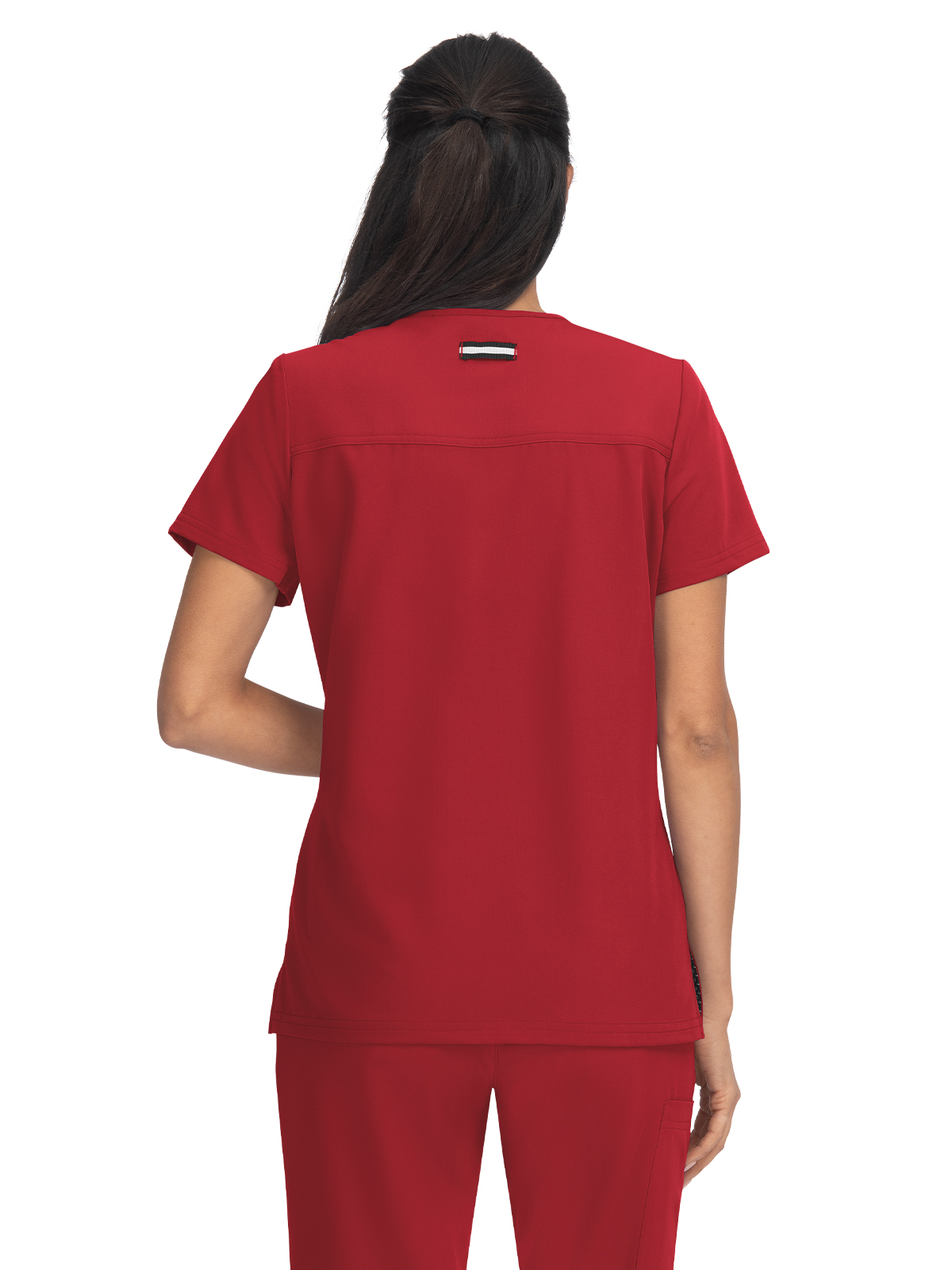 koi - Next Gen - Women's Three-Pocket Wide V-Neck Stretch Hustle and Heart Top 56