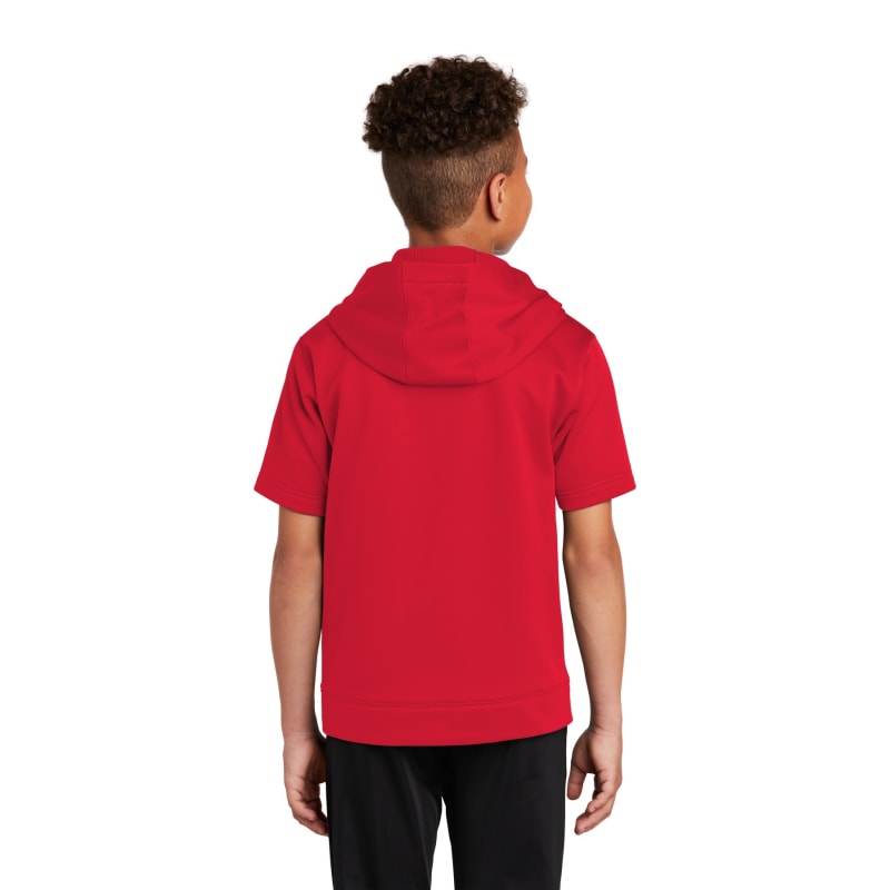 Sport-Tek Youth Sport-Wick Fleece Short Sleeve Hooded Pullover. 8